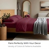 image:imageMellanni Cotton Flannel Sheet Set  Double Brushed for Added Softness amp Comfort  Deep Pocket Fitted Sheet up to 16 4 Piece Set Queen WhiteF565 Burgundy