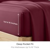 image:imageMellanni Cotton Flannel Sheet Set  Double Brushed for Added Softness amp Comfort  Deep Pocket Fitted Sheet up to 16 4 Piece Set Queen WhiteF565 Burgundy