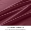 image:imageMellanni Cotton Flannel Sheet Set  Double Brushed for Added Softness amp Comfort  Deep Pocket Fitted Sheet up to 16 4 Piece Set Queen WhiteF565 Burgundy