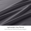 image:imageMellanni Cotton Flannel Sheet Set  Double Brushed for Added Softness amp Comfort  Deep Pocket Fitted Sheet up to 16 4 Piece Set Queen WhiteF650 Gray