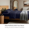 image:imageMellanni Cotton Flannel Sheet Set  Double Brushed for Added Softness amp Comfort  Deep Pocket Fitted Sheet up to 16 4 Piece Set Queen WhiteF875 Navy