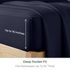 image:imageMellanni Cotton Flannel Sheet Set  Double Brushed for Added Softness amp Comfort  Deep Pocket Fitted Sheet up to 16 4 Piece Set Queen WhiteF875 Navy