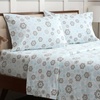 image:imageMellanni Cotton Flannel Sheet Set  Double Brushed for Added Softness amp Comfort  Deep Pocket Fitted Sheet up to 16 4 Piece Set Queen WhiteF935 Snowflake