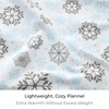 image:imageMellanni Cotton Flannel Sheet Set  Double Brushed for Added Softness amp Comfort  Deep Pocket Fitted Sheet up to 16 4 Piece Set Queen WhiteF935 Snowflake