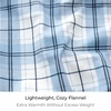 image:imageMellanni Cotton Flannel Sheet Set  Double Brushed for Added Softness amp Comfort  Deep Pocket Fitted Sheet up to 16 4 Piece Set Queen WhiteF970 Light Blue Plaid