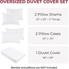image:imageMellanni Duvet Cover Set  5 PC Iconic Collection Bedding Set  Hotel Luxury Extra Soft amp Cooling  Microfiber  Button Closure and Corner Ties Queen White1102 White