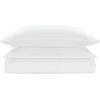 image:imageMellanni Duvet Cover Set  5 PC Iconic Collection Bedding Set  Hotel Luxury Extra Soft amp Cooling  Microfiber  Button Closure and Corner Ties Queen White1102 White