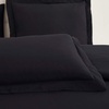 image:imageMellanni Duvet Cover Set  5 PC Iconic Collection Bedding Set  Hotel Luxury Extra Soft amp Cooling  Microfiber  Button Closure and Corner Ties Queen White1990 Black