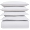 image:imageMellanni Duvet Cover Set  5 PC Iconic Collection Bedding Set  Hotel Luxury Extra Soft amp Cooling  Microfiber  Button Closure and Corner Ties Queen White1102 White