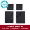 image:imageMellanni Extra Deep Queen Sheets  4 PC Iconic Collection Bedding  Hotel Luxury Ultra Soft Cooling Bed Sheets  Wrinkle Fade Stain Resistant Queen Black