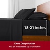 image:imageMellanni Extra Deep Queen Sheets  4 PC Iconic Collection Bedding  Hotel Luxury Ultra Soft Cooling Bed Sheets  Wrinkle Fade Stain Resistant Queen Black