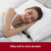 image:imageMellanni Pillow Cases  Luxury Extra Soft  Cooling Pillow Covers  2 PC Iconic Collection Pillowcases  Envelope Closure StandardQueen 20 x 30 White1102 White