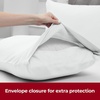 image:imageMellanni Pillow Cases  Luxury Extra Soft  Cooling Pillow Covers  2 PC Iconic Collection Pillowcases  Envelope Closure StandardQueen 20 x 30 White1102 White