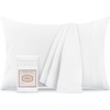 image:imageMellanni Pillow Cases  Luxury Extra Soft  Cooling Pillow Covers  2 PC Iconic Collection Pillowcases  Envelope Closure StandardQueen 20 x 30 White1102 White