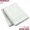 image:imageMellanni Pillow Cases  Luxury Extra Soft  Cooling Pillow Covers  2 PC Iconic Collection Pillowcases  Envelope Closure StandardQueen 20 x 30 White1126 Ivory