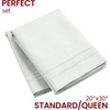 image:imageMellanni Pillow Cases  Luxury Extra Soft  Cooling Pillow Covers  2 PC Iconic Collection Pillowcases  Envelope Closure StandardQueen 20 x 30 White1126 Ivory