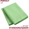 image:imageMellanni Pillow Cases  Luxury Extra Soft  Cooling Pillow Covers  2 PC Iconic Collection Pillowcases  Envelope Closure StandardQueen 20 x 30 White1241 Pistachio