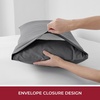image:imageMellanni Pillow Cases  Luxury Extra Soft  Cooling Pillow Covers  2 PC Iconic Collection Pillowcases  Envelope Closure StandardQueen 20 x 30 White1394 Gray