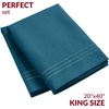 image:imageMellanni Pillow Cases  Luxury Extra Soft  Cooling Pillow Covers  2 PC Iconic Collection Pillowcases  Envelope Closure StandardQueen 20 x 30 White1455 Teal