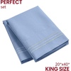 image:imageMellanni Pillow Cases  Luxury Extra Soft  Cooling Pillow Covers  2 PC Iconic Collection Pillowcases  Envelope Closure StandardQueen 20 x 30 White1561 Sky Blue