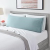 image:imageMellanni Pillow Cases  Luxury Extra Soft  Cooling Pillow Covers  2 PC Iconic Collection Pillowcases  Envelope Closure StandardQueen 20 x 30 White1583 Spa Blue