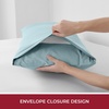 image:imageMellanni Pillow Cases  Luxury Extra Soft  Cooling Pillow Covers  2 PC Iconic Collection Pillowcases  Envelope Closure StandardQueen 20 x 30 White1583 Spa Blue