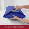 image:imageMellanni Pillow Cases  Luxury Extra Soft  Cooling Pillow Covers  2 PC Iconic Collection Pillowcases  Envelope Closure StandardQueen 20 x 30 White1597 Royal Blue