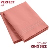 image:imageMellanni Pillow Cases  Luxury Extra Soft  Cooling Pillow Covers  2 PC Iconic Collection Pillowcases  Envelope Closure StandardQueen 20 x 30 White1621 Coral