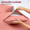 image:imageMellanni Pillow Cases  Luxury Extra Soft  Cooling Pillow Covers  2 PC Iconic Collection Pillowcases  Envelope Closure StandardQueen 20 x 30 White1621 Coral