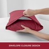 image:imageMellanni Pillow Cases  Luxury Extra Soft  Cooling Pillow Covers  2 PC Iconic Collection Pillowcases  Envelope Closure StandardQueen 20 x 30 White1752 Brick Red