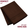 image:imageMellanni Pillow Cases  Luxury Extra Soft  Cooling Pillow Covers  2 PC Iconic Collection Pillowcases  Envelope Closure StandardQueen 20 x 30 White1887 Brown
