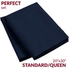 image:imageMellanni Pillow Cases  Luxury Extra Soft  Cooling Pillow Covers  2 PC Iconic Collection Pillowcases  Envelope Closure StandardQueen 20 x 30 White1959 Navy Blue