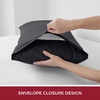 image:imageMellanni Pillow Cases  Luxury Extra Soft  Cooling Pillow Covers  2 PC Iconic Collection Pillowcases  Envelope Closure StandardQueen 20 x 30 White1990 Black