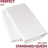 image:imageMellanni Pillow Cases  Luxury Extra Soft  Cooling Pillow Covers  2 PC Iconic Collection Pillowcases  Envelope Closure StandardQueen 20 x 30 White2102 Striped White