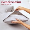 image:imageMellanni Pillow Cases  Luxury Extra Soft  Cooling Pillow Covers  2 PC Iconic Collection Pillowcases  Envelope Closure StandardQueen 20 x 30 White2102 Striped White