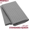 image:imageMellanni Pillow Cases  Luxury Extra Soft  Cooling Pillow Covers  2 PC Iconic Collection Pillowcases  Envelope Closure StandardQueen 20 x 30 White2364 Striped Gray  Silver