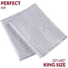 image:imageMellanni Pillow Cases  Luxury Extra Soft  Cooling Pillow Covers  2 PC Iconic Collection Pillowcases  Envelope Closure StandardQueen 20 x 30 White3394 Pinstripe Gray