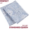 image:imageMellanni Pillow Cases  Luxury Extra Soft  Cooling Pillow Covers  2 PC Iconic Collection Pillowcases  Envelope Closure StandardQueen 20 x 30 White7535 Paisley Blue