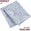 image:imageMellanni Pillow Cases  Luxury Extra Soft  Cooling Pillow Covers  2 PC Iconic Collection Pillowcases  Envelope Closure StandardQueen 20 x 30 White7535 Paisley Blue