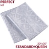 image:imageMellanni Pillow Cases  Luxury Extra Soft  Cooling Pillow Covers  2 PC Iconic Collection Pillowcases  Envelope Closure StandardQueen 20 x 30 White8561 Laced Sky Blue