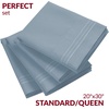 image:imageMellanni Pillow Cases Set  4 PC Iconic Collection Pillowcases  Hotel Luxury Extra Soft Cooling Pillow Covers  Wrinkle Fade Stain ResistantStandardQueen 20 x 30 Light Gray1573 Blue Hydrangea