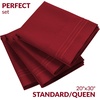 image:imageMellanni Pillow Cases Set  4 PC Iconic Collection Pillowcases  Hotel Luxury Extra Soft Cooling Pillow Covers  Wrinkle Fade Stain ResistantStandardQueen 20 x 30 Light Gray1752 Brick Red