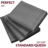 image:imageMellanni Pillow Cases Set  4 PC Iconic Collection Pillowcases  Hotel Luxury Extra Soft Cooling Pillow Covers  Wrinkle Fade Stain ResistantStandardQueen 20 x 30 Light Gray1394 Gray