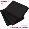 image:imageMellanni Pillow Cases Set  4 PC Iconic Collection Pillowcases  Hotel Luxury Extra Soft Cooling Pillow Covers  Wrinkle Fade Stain ResistantStandardQueen 20 x 30 Light Gray1990 Black