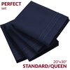 image:imageMellanni Pillow Cases Set  4 PC Iconic Collection Pillowcases  Hotel Luxury Extra Soft Cooling Pillow Covers  Wrinkle Fade Stain ResistantStandardQueen 20 x 30 Light Gray1959 Navy Blue