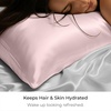 image:imageMellanni Pure Silk Pillowcase Standard Size  Perfect for Hair and Skin  Preventing Wrinkles  Easy Care  Naturally Cooling Silk Pillow Cover with Hidden Zipper Standard PinkPink