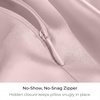 image:imageMellanni Pure Silk Pillowcase Standard Size  Perfect for Hair and Skin  Preventing Wrinkles  Easy Care  Naturally Cooling Silk Pillow Cover with Hidden Zipper Standard PinkPink