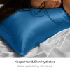 image:imageMellanni Pure Silk Pillowcase Standard Size  Perfect for Hair and Skin  Preventing Wrinkles  Easy Care  Naturally Cooling Silk Pillow Cover with Hidden Zipper Standard PinkPeacock Blue