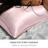 image:imageMellanni Pure Silk Pillowcase Standard Size  Perfect for Hair and Skin  Preventing Wrinkles  Easy Care  Naturally Cooling Silk Pillow Cover with Hidden Zipper Standard PinkPink