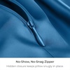 image:imageMellanni Pure Silk Pillowcase Standard Size  Perfect for Hair and Skin  Preventing Wrinkles  Easy Care  Naturally Cooling Silk Pillow Cover with Hidden Zipper Standard PinkPeacock Blue